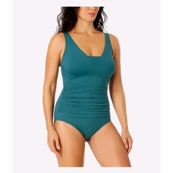 Lands' End Ladies' Swimsuit, Green, S - Picture 1 of 1